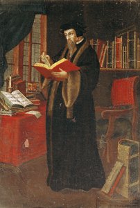 Porträtt av John Calvin (1509-64), fransk teolog och reformator